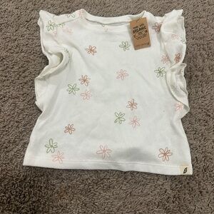 Easy Peasy White Floral Kids Tank